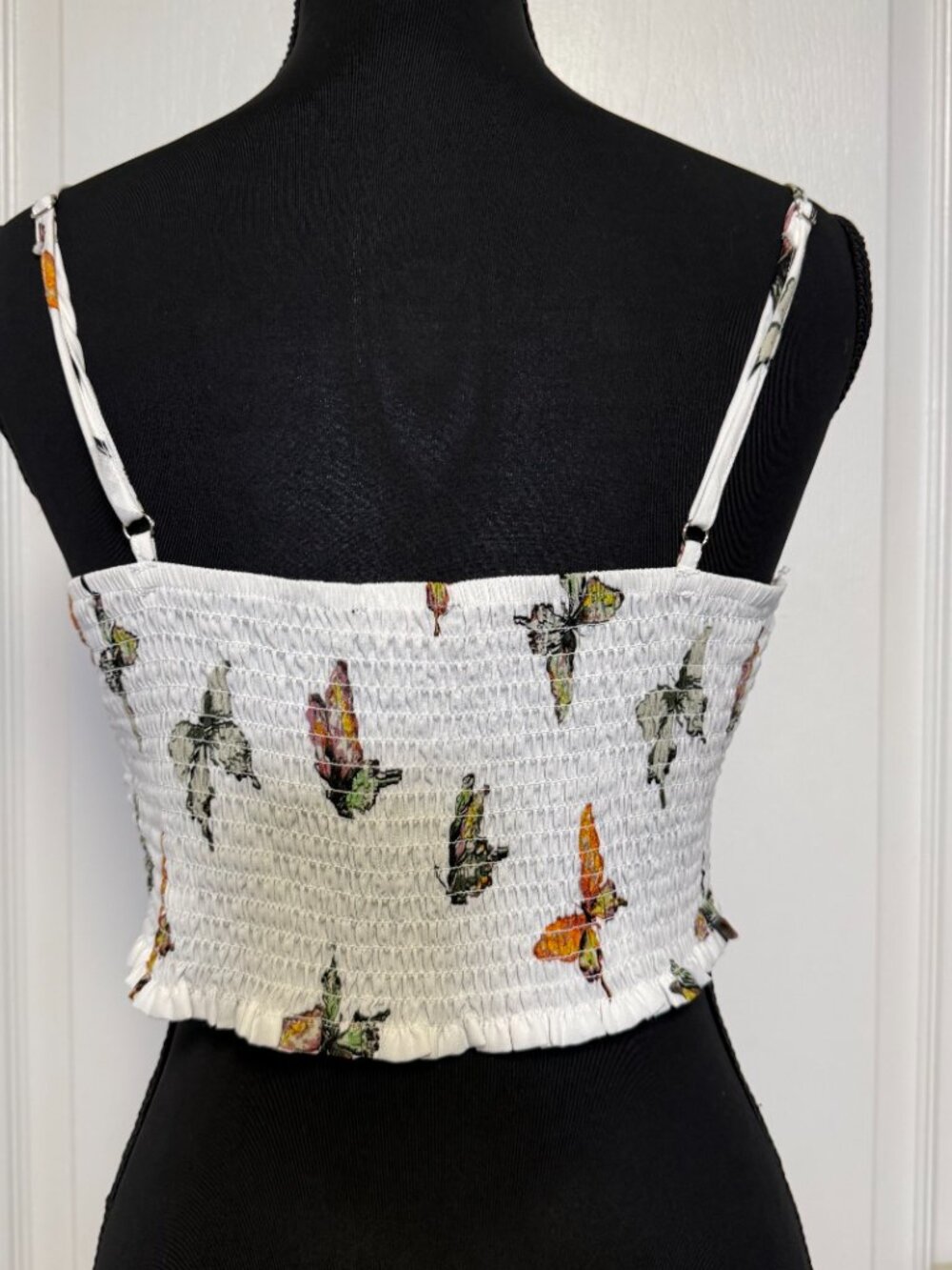 Mixed Threads Butterfly Bustier Corset Crop Top White Size M NWT - Picture 2 of 5